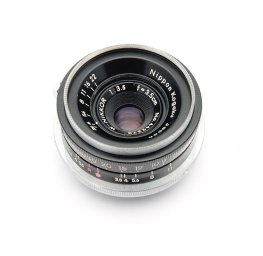 Nikon 3.5cm F3.5 W-Nikkor Rangefinder Lens, Case & Box #11059