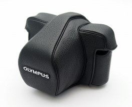 Olympus OM1/OM2 Leather Case & Strap, Mint #10420