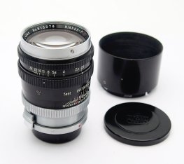 Nikon 105mm F2.5 Nikkor-P.C Rangefinder Lens + Hood #11058