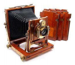 Beautiful Victorian 1/4 Plate Folding Camera #10203