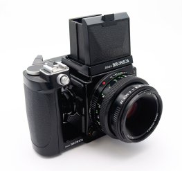 Bronica ETRS/i with 75mm F2.8 PE, WLF, 120 Back + Grip #10831