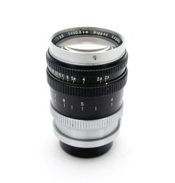 Nikon 10.5cm F2.5 Nikkor-P.C Rangefinder Lens + Hood #11058