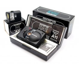Olympus XA2 35mm Camera + A11, Mint, Cased, Boxed #10446