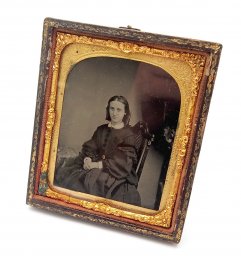 Ambrotype 6th Plate Antique Portrait c.1880`s in Case #9230