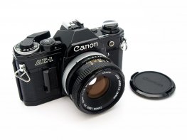 Canon AE-1 with 50mm F1.8 FD, Black, Mint- #9620