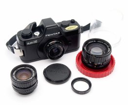 Pentax 110 Subminiature SLR Outfit, 18mm, 24mm, 50mm #10606