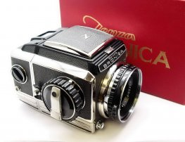 Bronica S 6x6cm + 7.5cm F2.8 Lens, WLF & 120, Boxed #8997