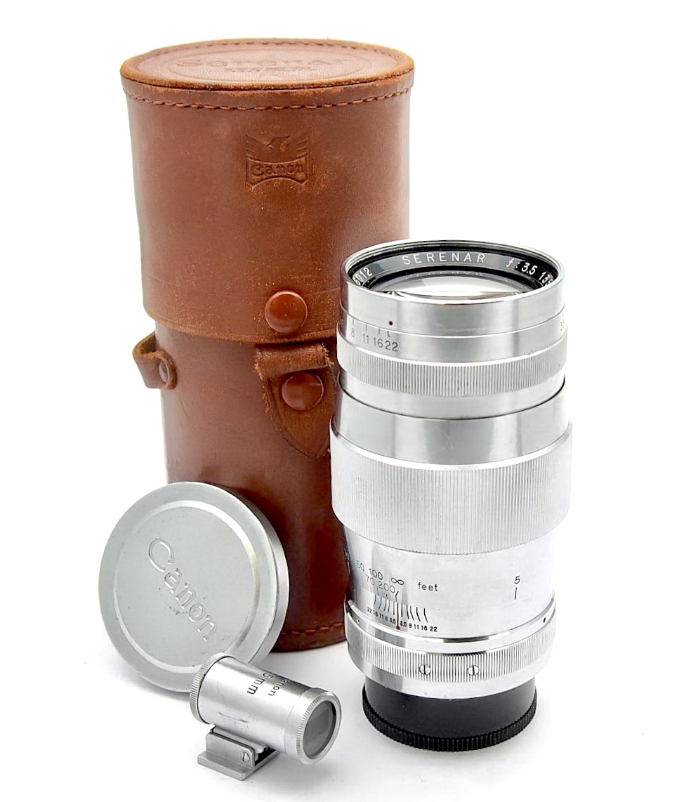 Canon 135mm F3.5 Lens in L39 with Viewfinder #11013