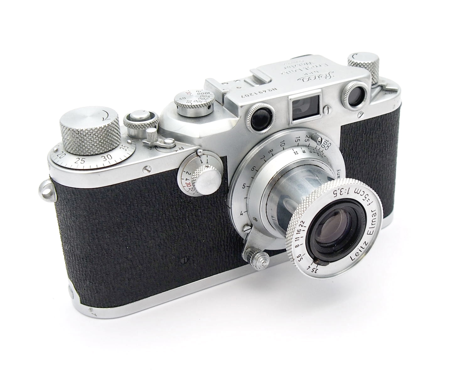 Leica IIIc with 5cm F3.5 Coated Elmar, Sharkskin #10851