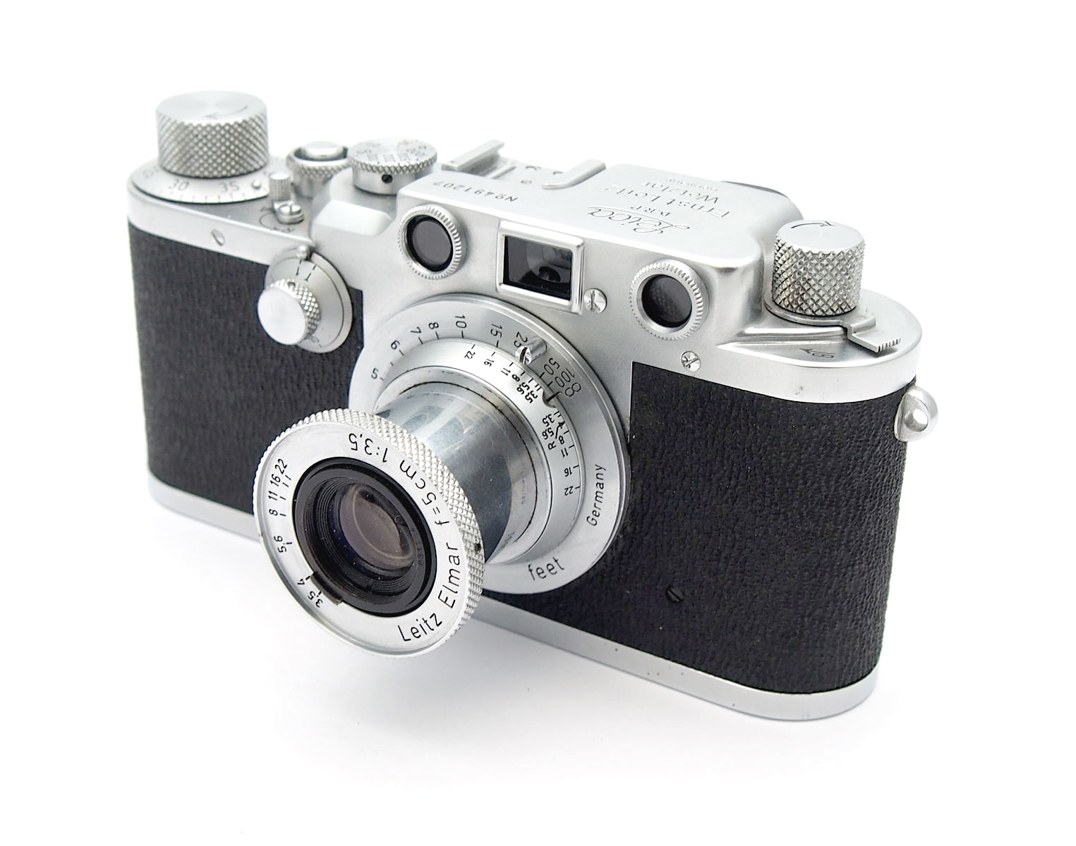 Leica IIIc with 5cm F3.5 Coated Elmar, Sharkskin #10851
