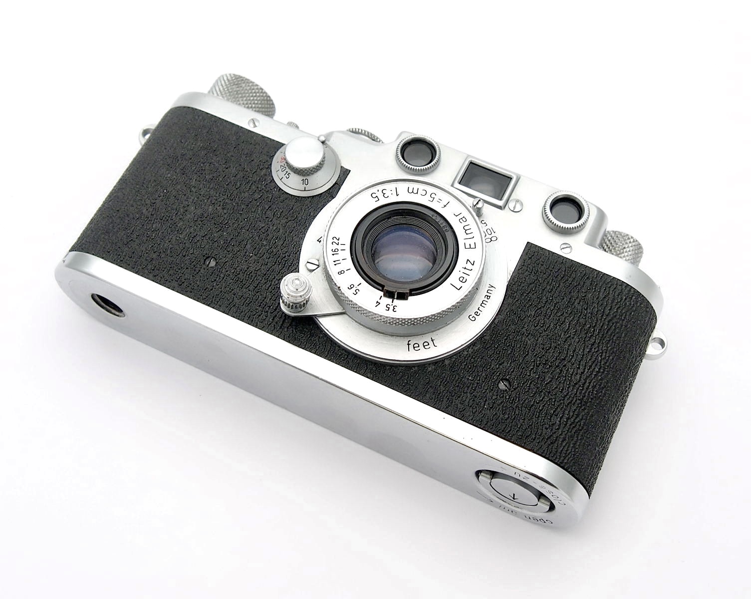 Leica IIIc with 5cm F3.5 Coated Elmar, Sharkskin #10851