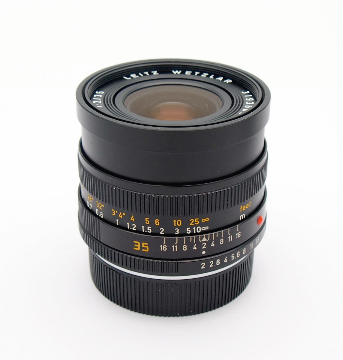 Leica 35mm F2 Summicron-R, 3-Cam, E55 #10810