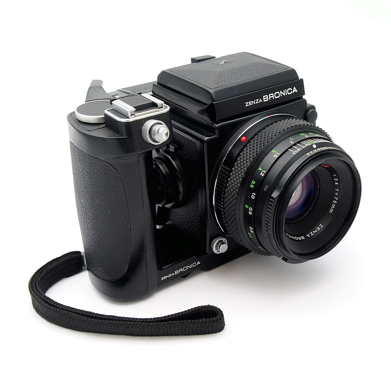 Bronica ETRS with 75mm F2.8, WLF, 120 Back & Speedgrip #9896