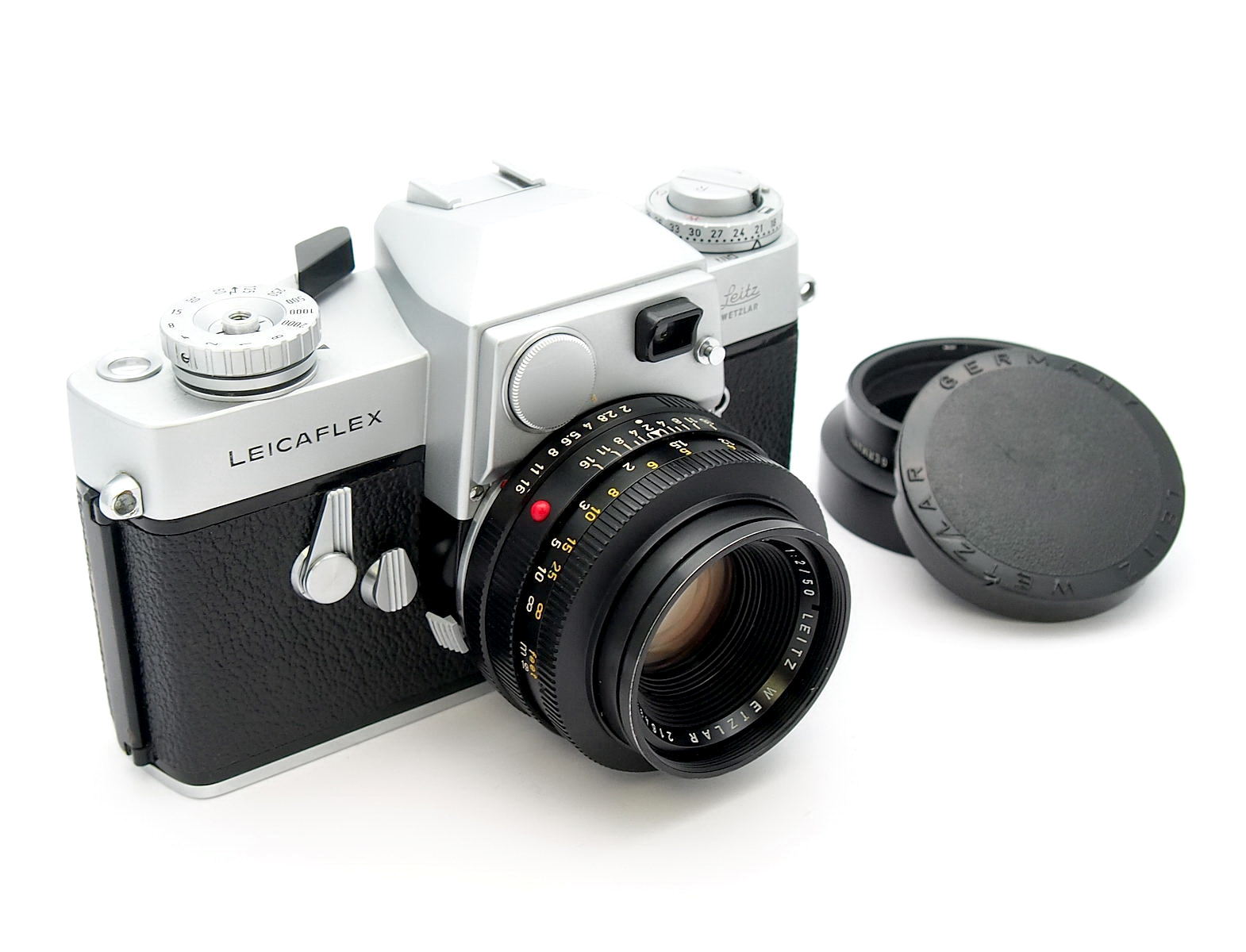 Leicaflex Original with Summicron 50mm F2, Case & Hood #10102