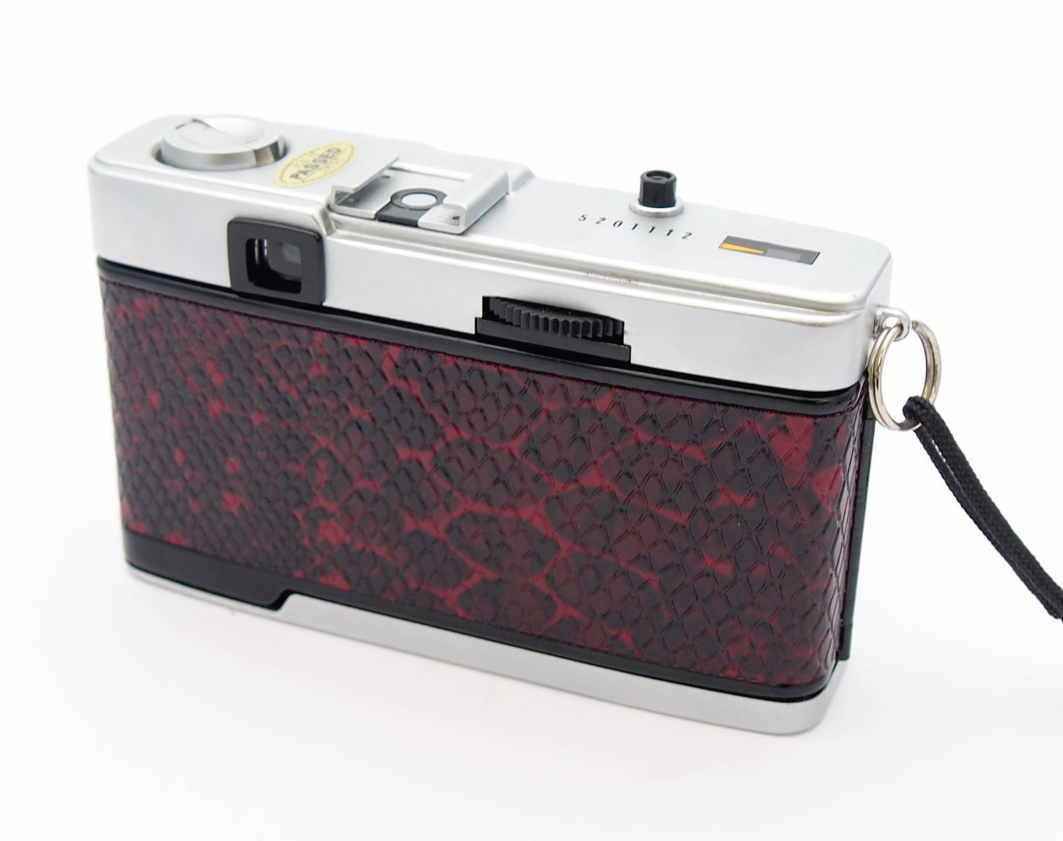 Olympus Trip 35, Red Snakeskin, New Seals #9942