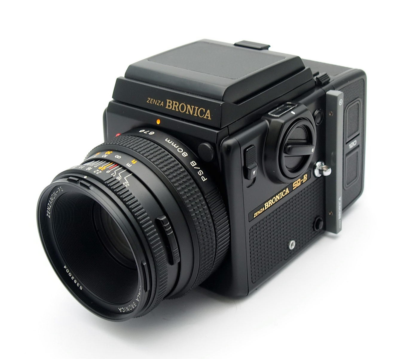 Bronica SQ-B with PS 80mm F2.8, WLF & 120 Back, Mint #11103