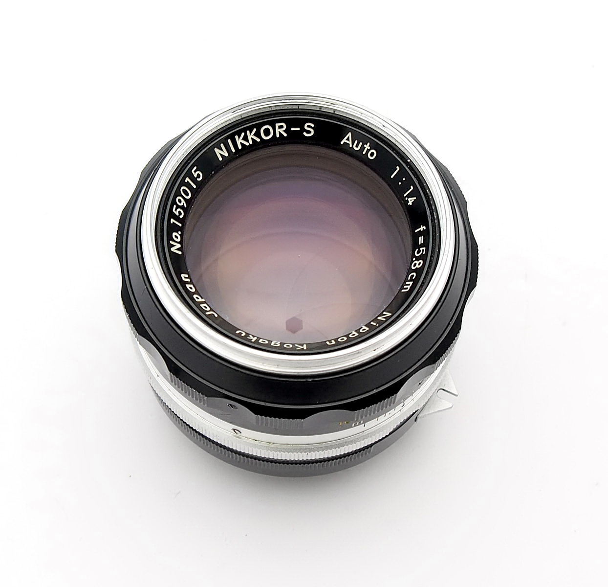 Nikon Nippon Kogaku 5.8cm F1.4 Nikkor-S Pat Pending Lens #10777