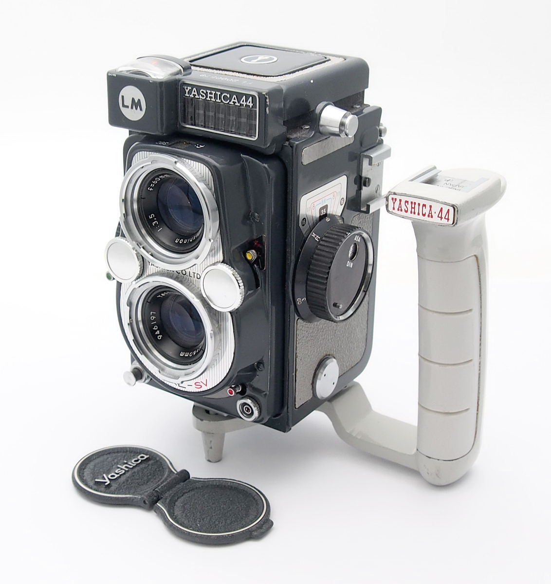 Yashica 44LM 127 TLR Camera, Boxed with Case, Caps & Grip #11216