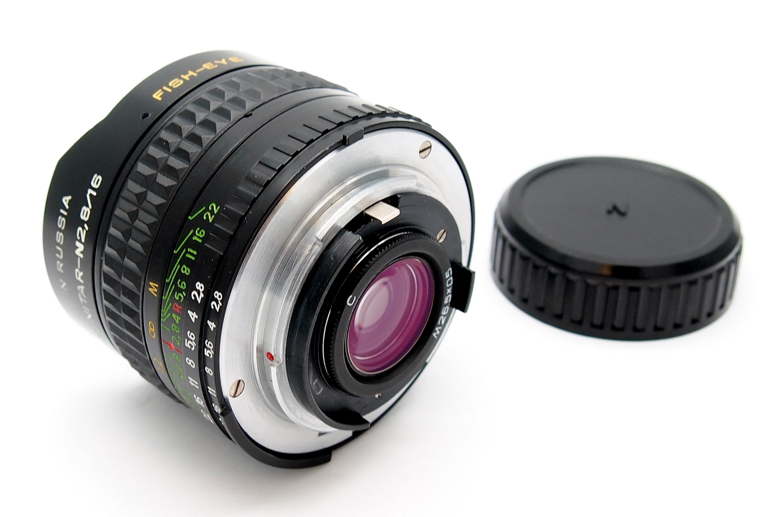 Nikon Ais Mount MC-Zenitar-N 16mm F2.8 Fisheye Lens #8614