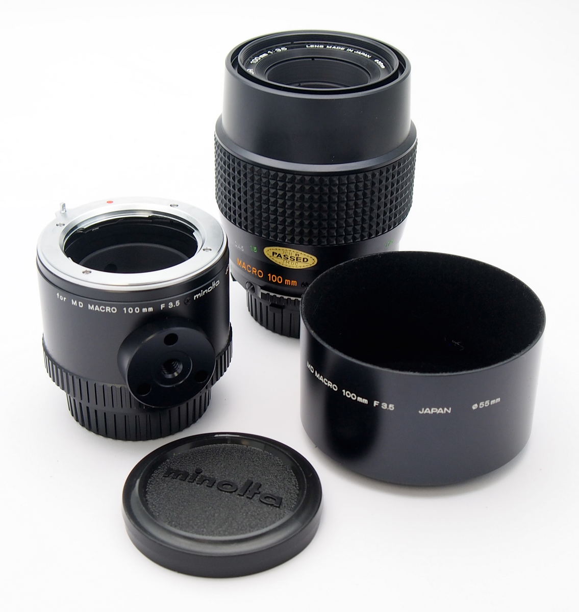 Minolta MD Macro 100mm F3.5 + 1:1 Tube, Mint, Box #10863