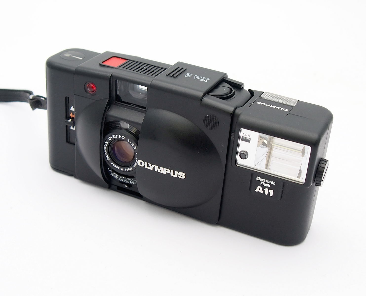 Olympus XA2 35mm Camera + A11, Mint-, Cased #10843
