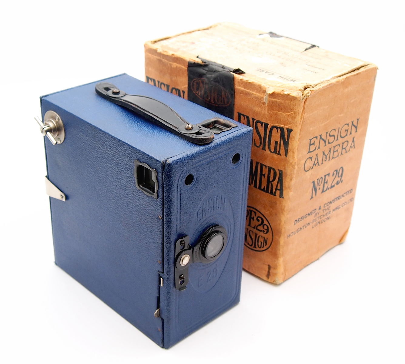 Ensign E.29 6x6cm Box Camera in Blue, Boxed #9963M