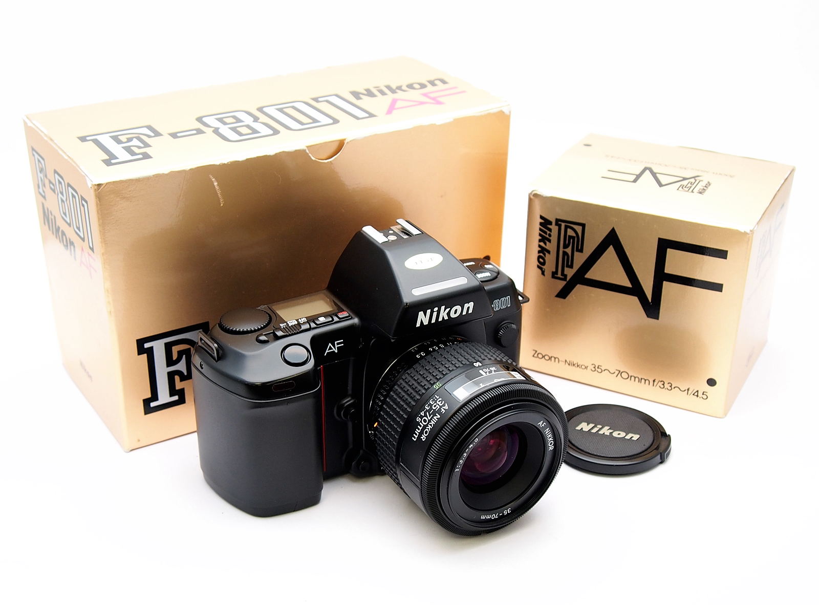 Nikon F801 35mm AF SLR + Nikkor 35-70mm, Mint, New in Box #9648