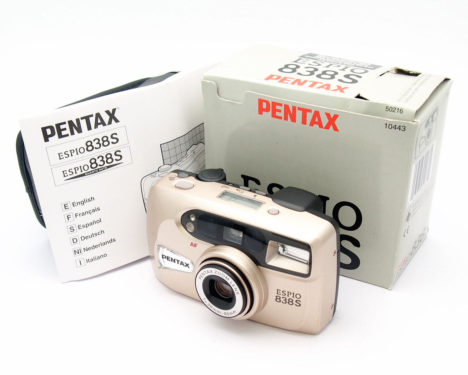 Pentax Espio 838S, 35mm Point & Shoot, Mint & Box #10785M