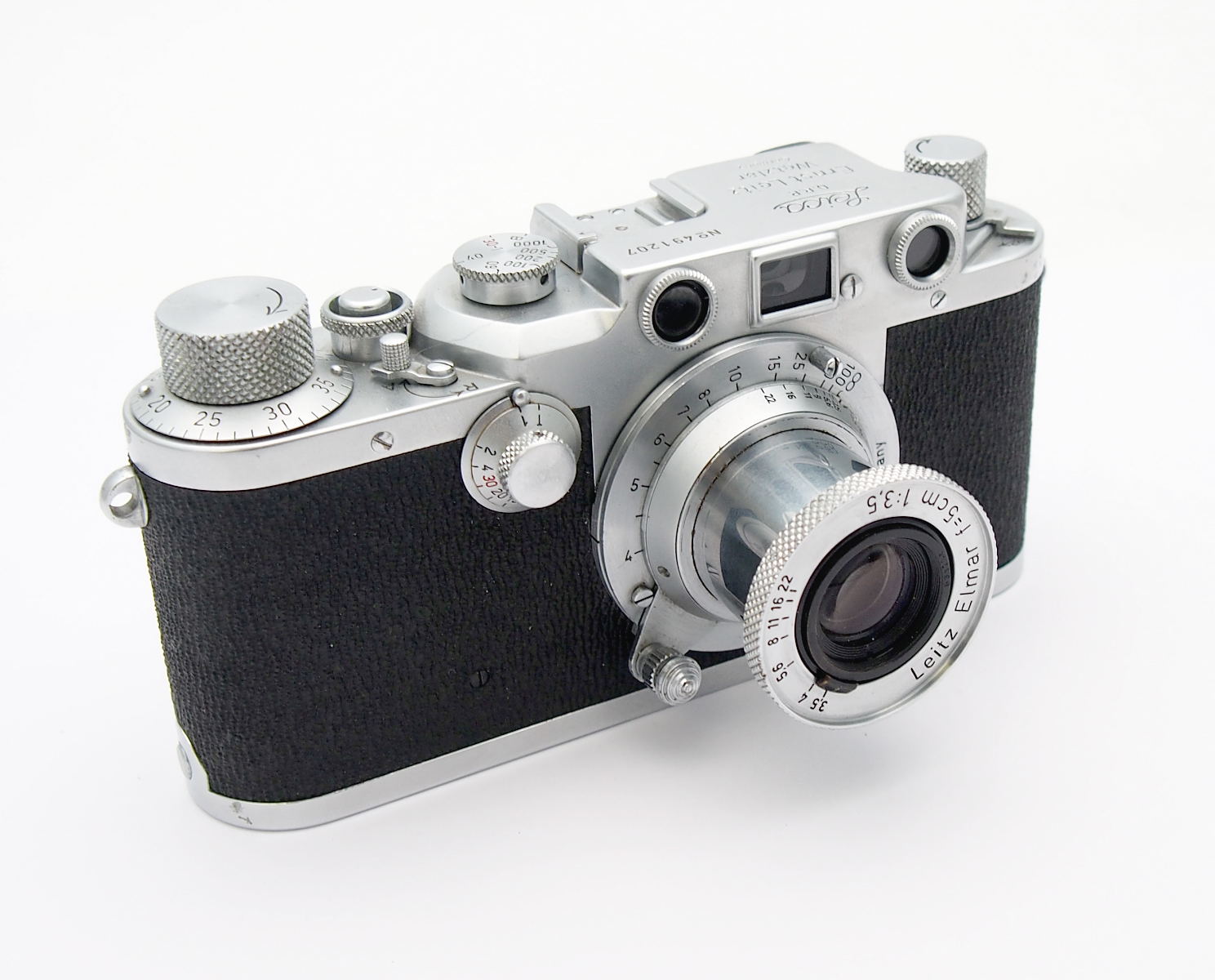 Leica IIIc with 5cm F3.5 Coated Elmar, Sharkskin #10851