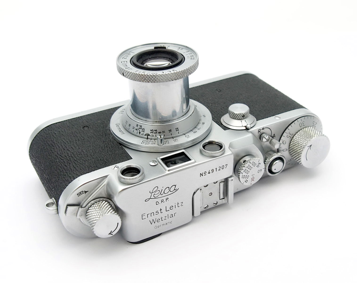 Leica IIIc with 5cm F3.5 Coated Elmar, Sharkskin #10851