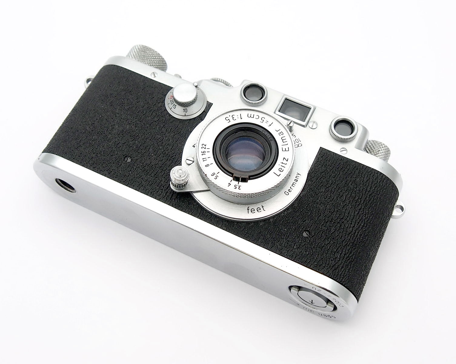 Leica IIIc with 5cm F3.5 Coated Elmar, Sharkskin #10851