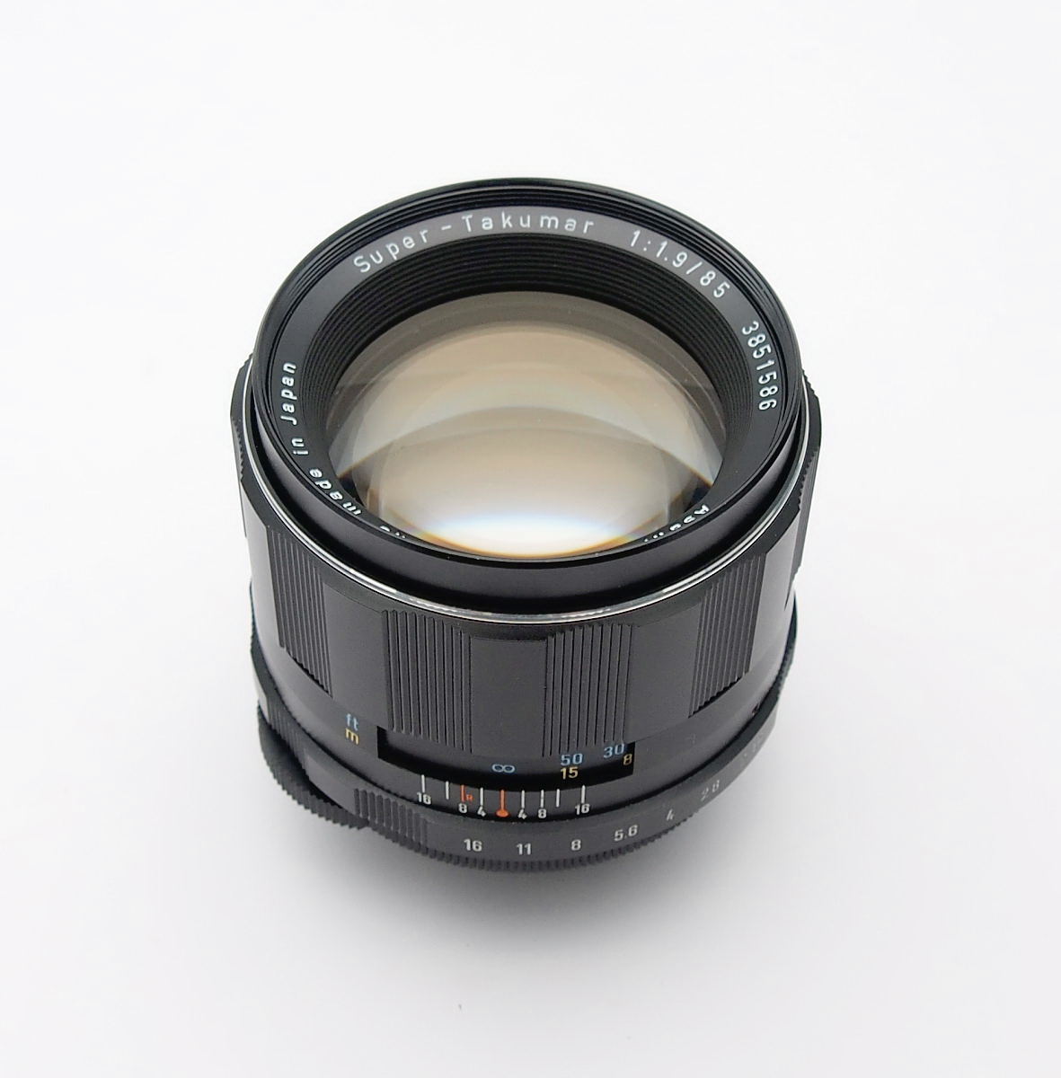 Asahi Pentax 85mm F1.9 Super-Takumar, Mint & Cased + Hood #10825