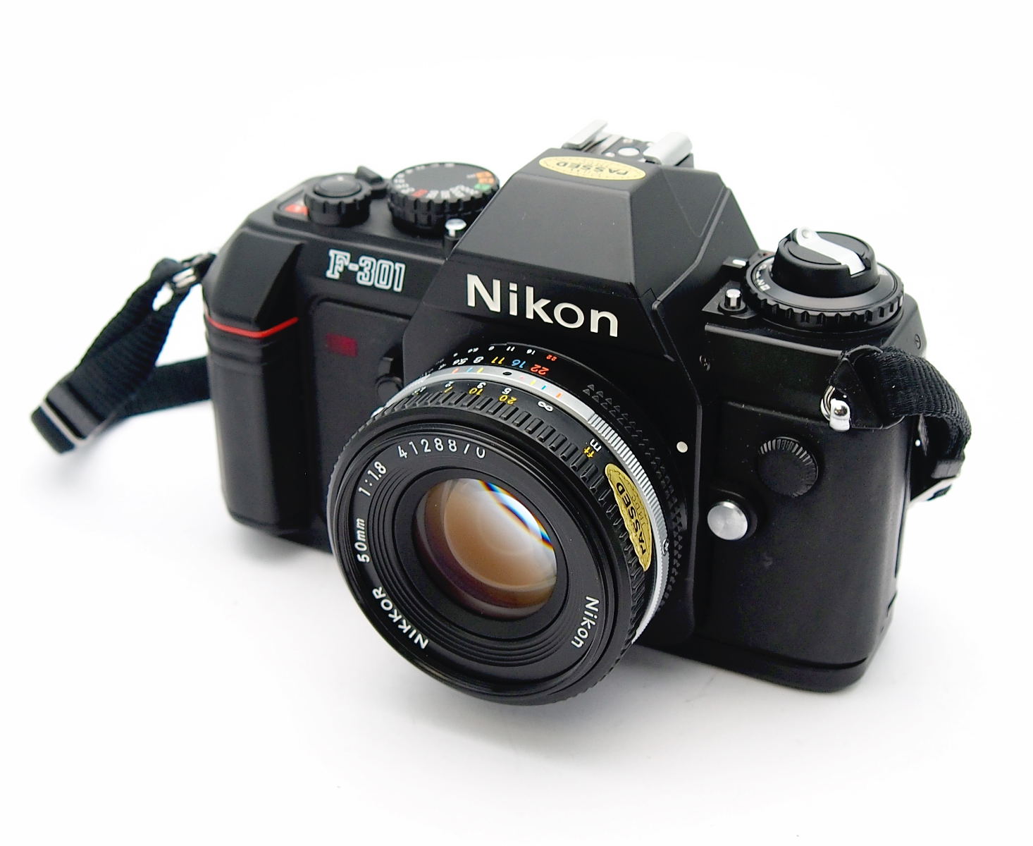 Nikon F301 SLR + 50mm F1.8 Ais, Mint, Strap, Case, Book #11055