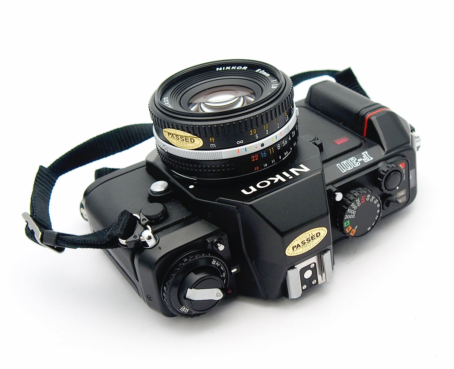 Nikon F301 SLR + 50mm F1.8 Ais, Mint, Strap, Case, Book #11055