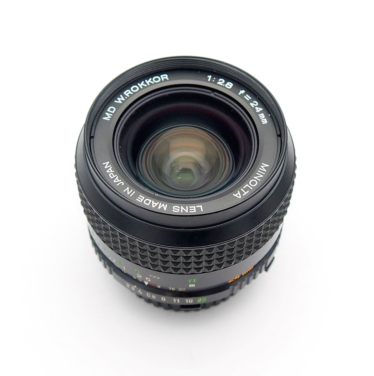 Minolta MD 24mm F2.8 Wide Angle Lens with Hood #10979