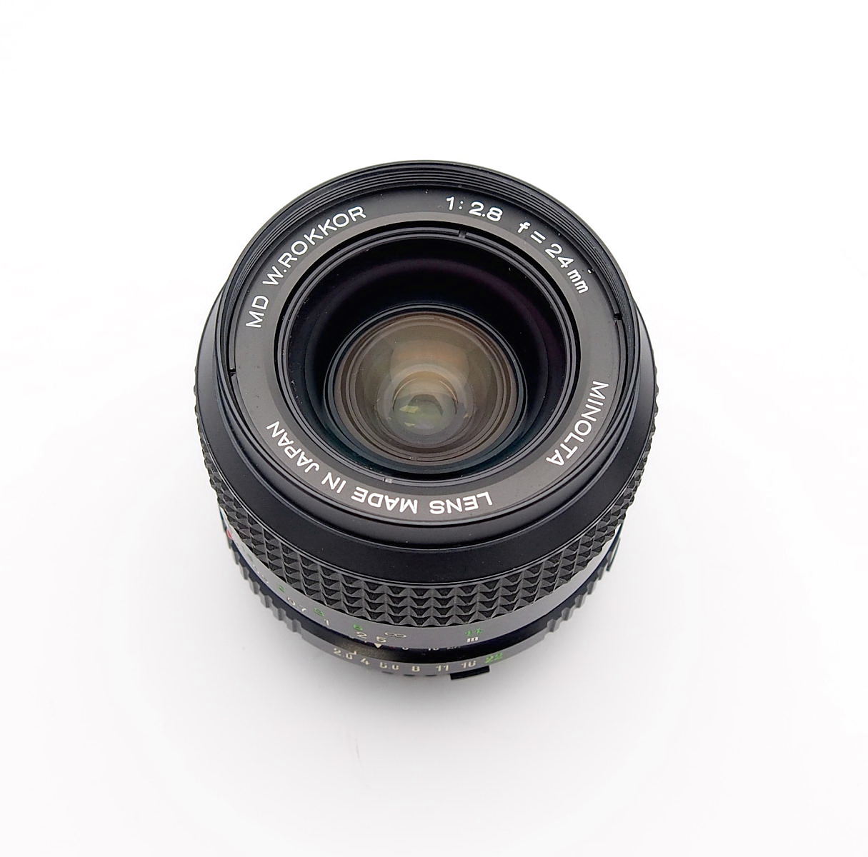 Minolta MD 24mm F2.8 Wide Angle Lens with Hood #10979