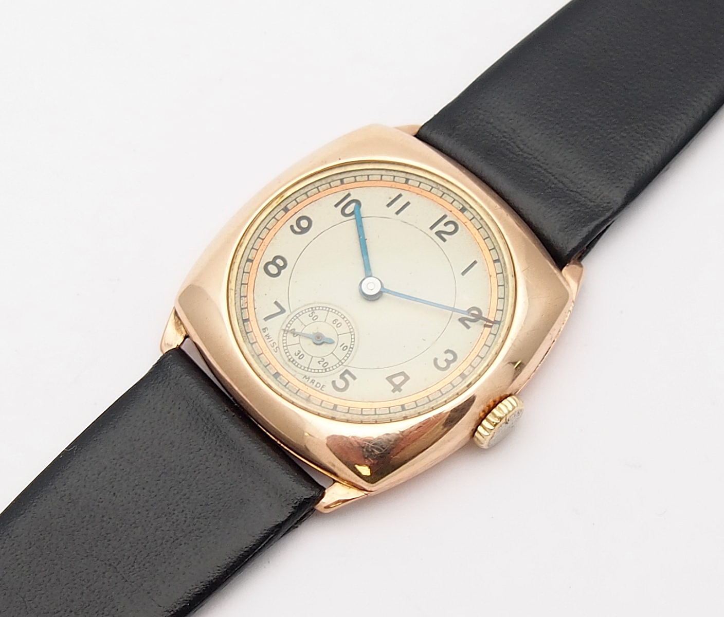 9ct Gold Swiss Manual Trench Watch #10791