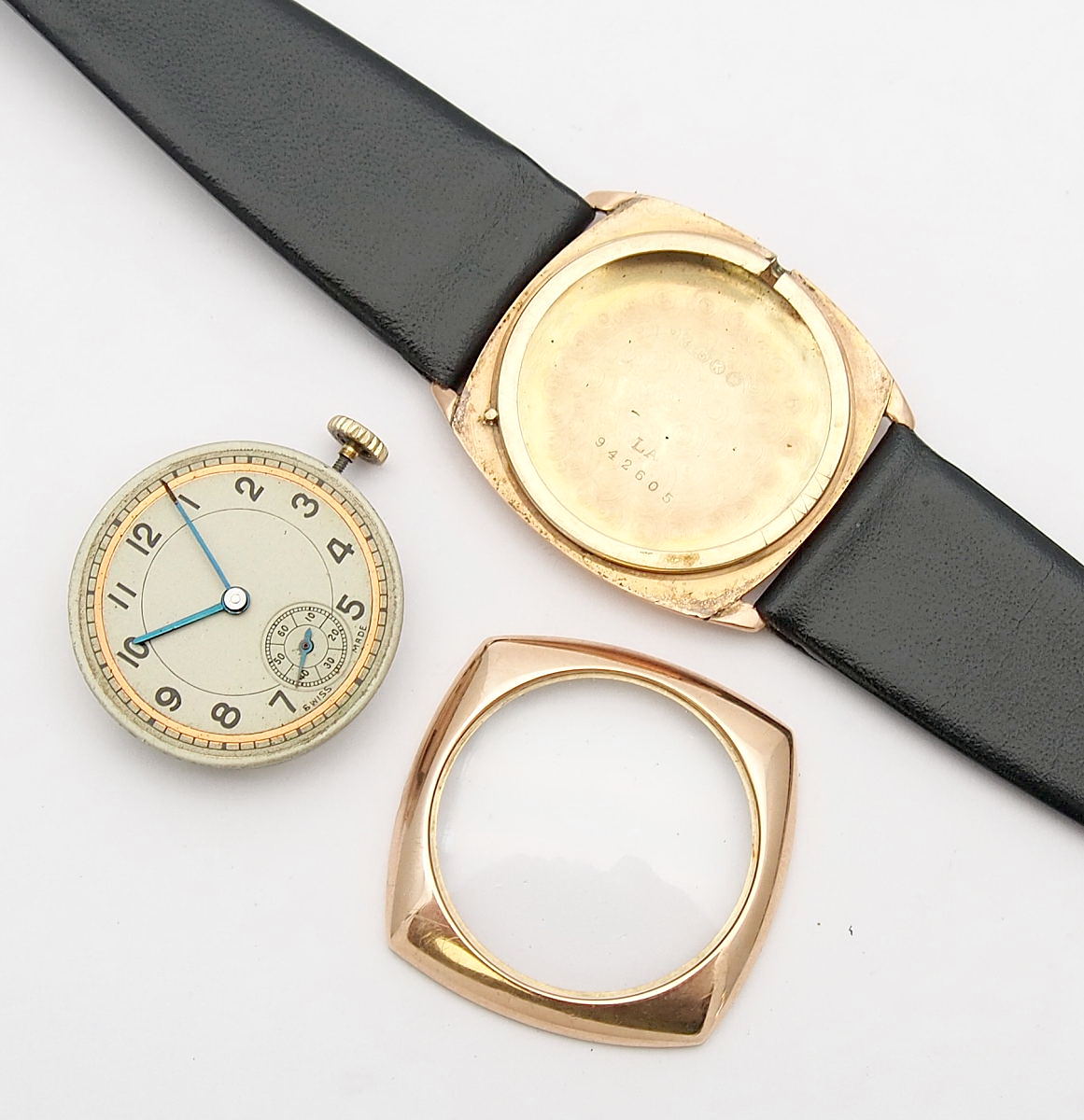9ct Gold Swiss Manual Trench Watch #10791