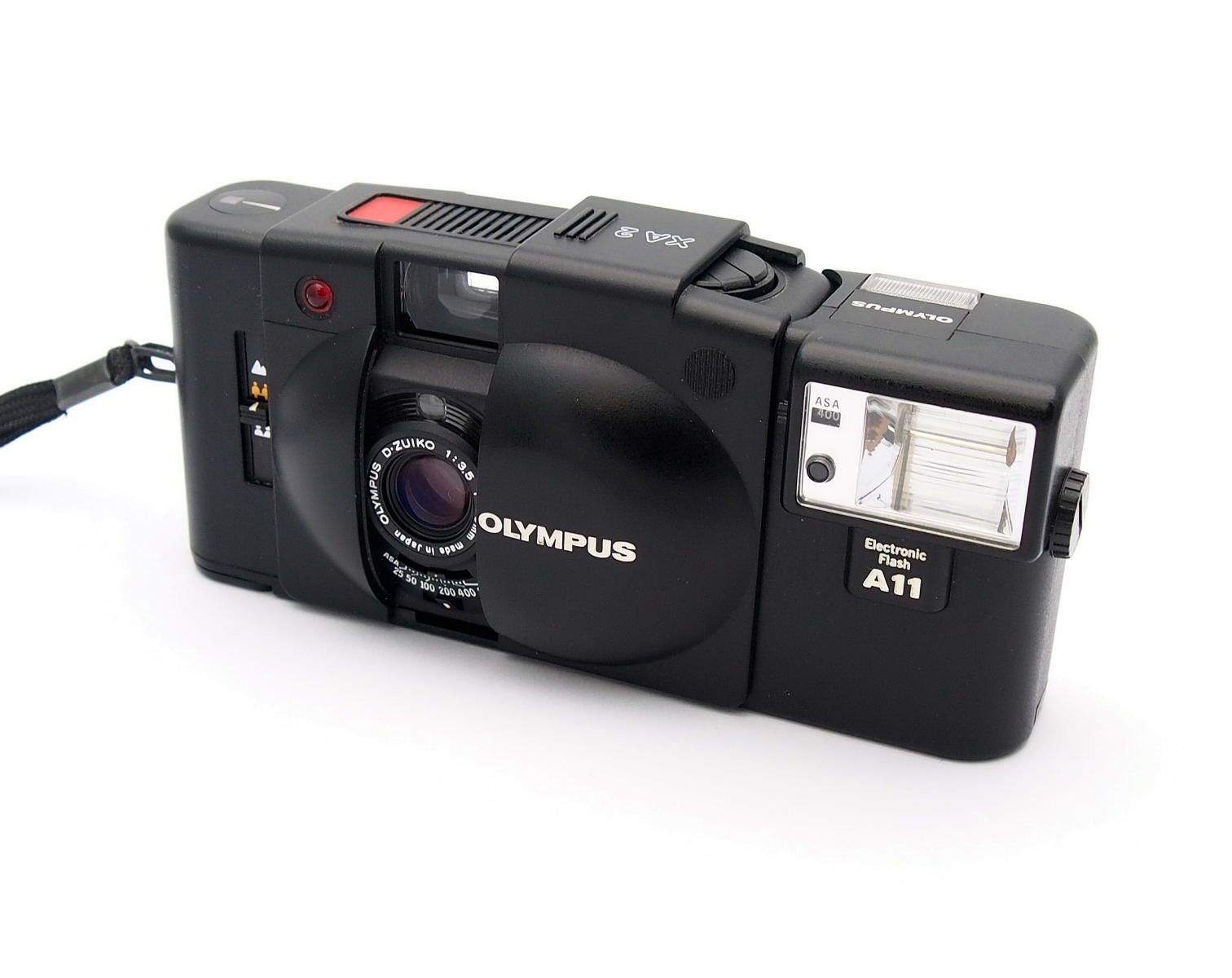 Olympus XA2 35mm Camera + A11, Mint-, Cased #11114